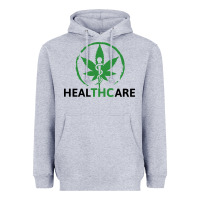 Heather Grey healthcare thc marijuana cannabis medical Heavyweight Hoodie - linhVisuals
