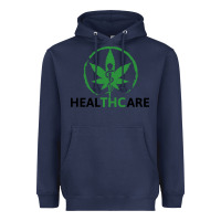 Navy healthcare thc marijuana cannabis medical Heavyweight Hoodie - linhVisuals