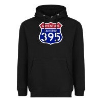 Black california usa highway 395 hiking fishing climbing adventure premium Heavyweight Hoodie - linhVisuals