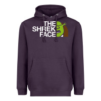 Plum the shrek face Heavyweight Hoodie - linhVisuals