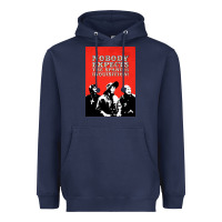 Navy nobody expects the spanish inquisition Heavyweight Hoodie - linhVisuals