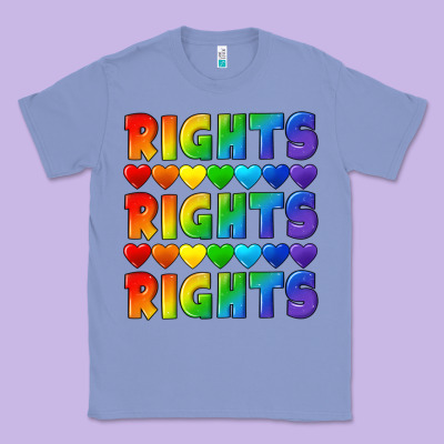 Rights Rights Rights Pride Classic Tee Designed By Cowgirlartshop
