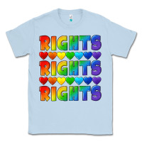 Dusty Blue Rights rights rights pride Classic Tee - CowGirlArtShop
