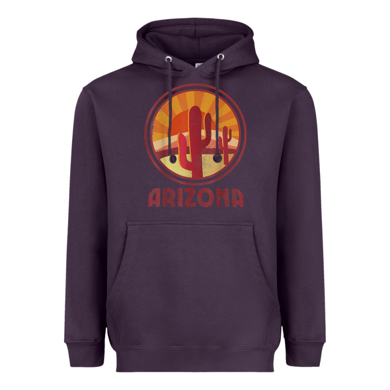 Arizona Cactus Sunset Scene Graphic T Shirt Heavyweight Hoodie by linhVisuals | Teevron