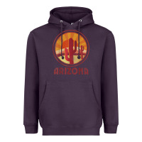 Plum arizona cactus sunset scene graphic t shirt Heavyweight Hoodie - linhVisuals