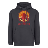 Smoke arizona cactus sunset scene graphic t shirt Heavyweight Hoodie - linhVisuals