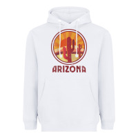 White arizona cactus sunset scene graphic t shirt Heavyweight Hoodie - linhVisuals