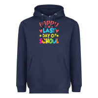 Navy happy last day of school teacher boys girls school last day Heavyweight Hoodie - linhVisuals
