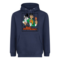 Navy buddy thunderstruck friend Heavyweight Hoodie - linhVisuals