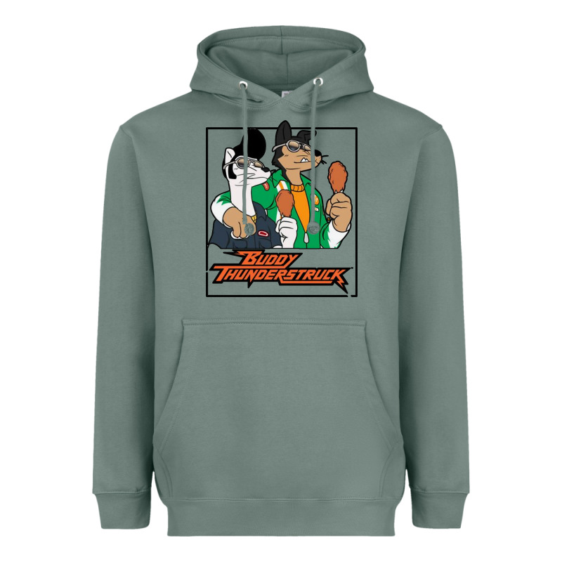 Buddy Thunderstruck Friend Heavyweight Hoodie by linhVisuals | Teevron