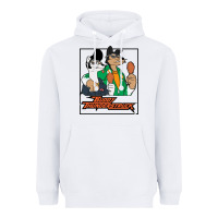 White buddy thunderstruck friend Heavyweight Hoodie - linhVisuals