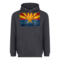 Smoke arizona flag in grungy style raglan baseball tee Heavyweight Hoodie - linhVisuals