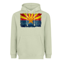 Matcha arizona flag in grungy style raglan baseball tee Heavyweight Hoodie - linhVisuals