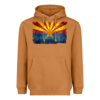 Meerkat arizona flag in grungy style raglan baseball tee Heavyweight Hoodie - linhVisuals