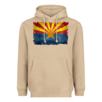 Mushroom arizona flag in grungy style raglan baseball tee Heavyweight Hoodie - linhVisuals