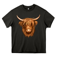 Asphalt long haired cow Heavy Core Tee - Jasminsmagicworld