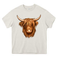 Cream long haired cow Heavy Core Tee - Jasminsmagicworld