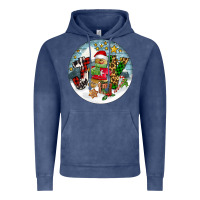 Vintage Denim Joy gingerbread Vintage Hoodie - FaDigitalArtStudio