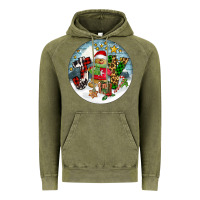 Vintage Olive Joy gingerbread Vintage Hoodie - FaDigitalArtStudio
