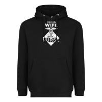 Black my husband is a nurse im a proud wife of a nurse Heavyweight Hoodie - linhVisuals