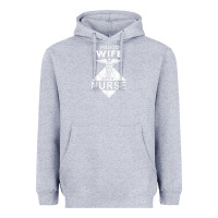 Heather Grey my husband is a nurse im a proud wife of a nurse Heavyweight Hoodie - linhVisuals