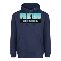 Navy arizona shirt   saguaro cactus desert landscape t shirt Heavyweight Hoodie - linhVisuals