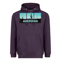 Plum arizona shirt   saguaro cactus desert landscape t shirt Heavyweight Hoodie - linhVisuals