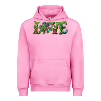 Fuchsia Pink love with shamrock Urban Hoodie - RanaPortraitStore