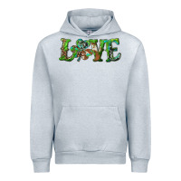 Heather Grey love with shamrock Urban Hoodie - RanaPortraitStore