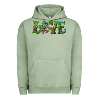 Pigment Oil Green love with shamrock Urban Hoodie - RanaPortraitStore
