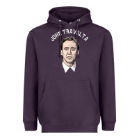 Plum sports nicolas cage as john travolta Heavyweight Hoodie - linhVisuals