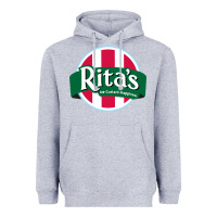 Heather Grey rita's italian ice cafe Heavyweight Hoodie - linhVisuals