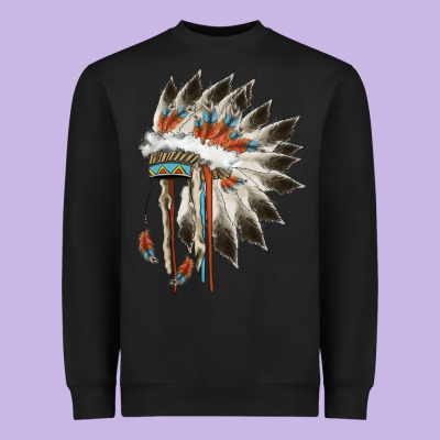Indian Headress Heavyweight Sweatshirt Designed By Adodesignshop