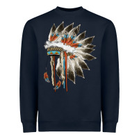 Navy indian headress Heavyweight Sweatshirt - AdoDesignShop