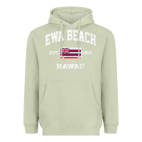 Matcha ewa beach hawaii hi vintage state athletic style t shirt Heavyweight Hoodie - linhVisuals