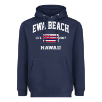 Navy ewa beach hawaii hi vintage state athletic style t shirt Heavyweight Hoodie - linhVisuals