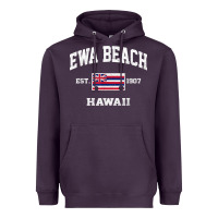 Plum ewa beach hawaii hi vintage state athletic style t shirt Heavyweight Hoodie - linhVisuals