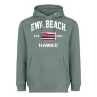 Sage ewa beach hawaii hi vintage state athletic style t shirt Heavyweight Hoodie - linhVisuals