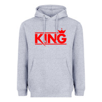 Heather Grey king Heavyweight Hoodie - linhVisuals