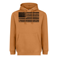 Meerkat black american flag distressed effect minimalist premium Heavyweight Hoodie - linhVisuals