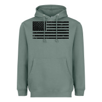 Sage black american flag distressed effect minimalist premium Heavyweight Hoodie - linhVisuals