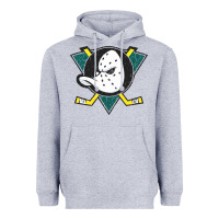 Heather Grey the mighty ducks classic Heavyweight Hoodie - linhVisuals