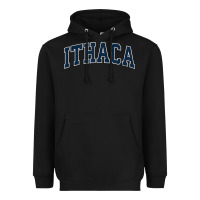 Black ithaca new york ny vintage sports design navy design t shirt Heavyweight Hoodie - linhVisuals