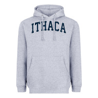 Heather Grey ithaca new york ny vintage sports design navy design t shirt Heavyweight Hoodie - linhVisuals