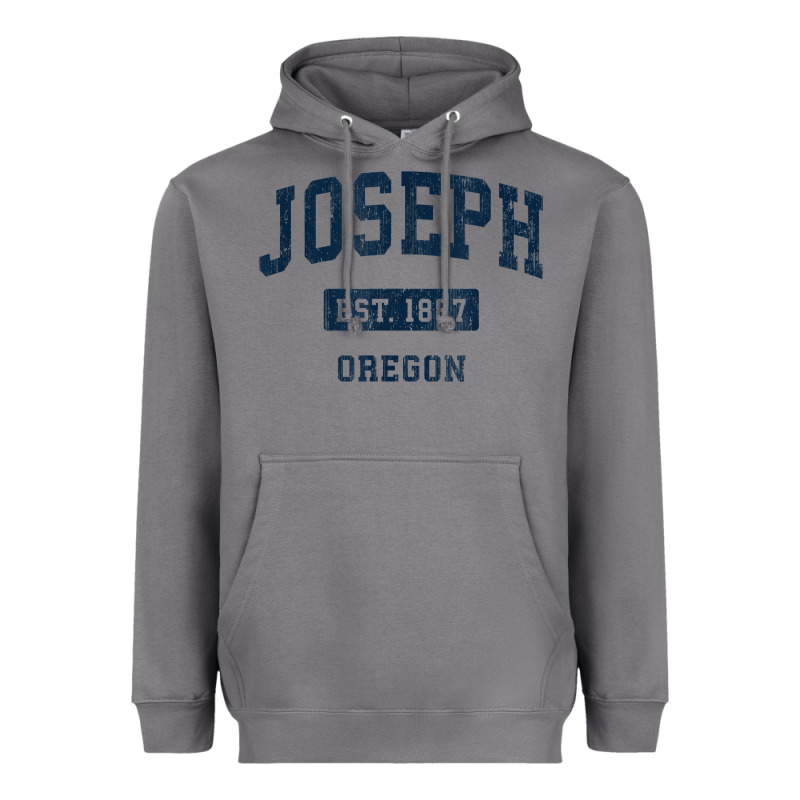Joseph Oregon Or Vintage Sports Established Navy Design T Shirt Heavyweight Hoodie by linhVisuals | Teevron