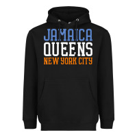 Black jamaica queens new york ny t shirt Heavyweight Hoodie - linhVisuals