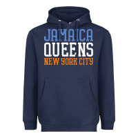 Navy jamaica queens new york ny t shirt Heavyweight Hoodie - linhVisuals