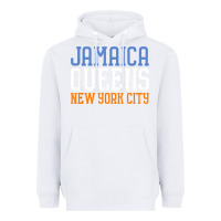 White jamaica queens new york ny t shirt Heavyweight Hoodie - linhVisuals