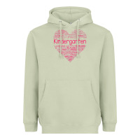 Matcha cute love heart kindergarten teacher valentines day womens Heavyweight Hoodie - linhVisuals
