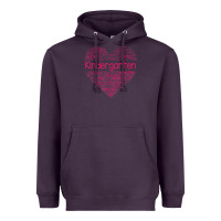 Plum cute love heart kindergarten teacher valentines day womens Heavyweight Hoodie - linhVisuals